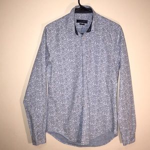 NWOT Zara Man blue and white Button up 😍